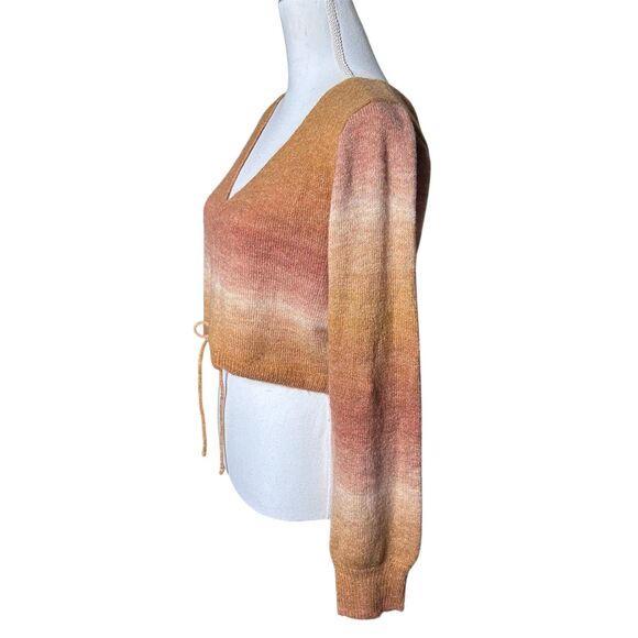 Mahina Chestnut Ombre Drawstring Sweater Top Women Size Medium - Picture 3 of 6